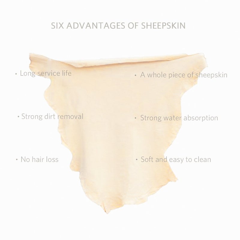 River Lake Natural Chamois Cloth for Car Drying Leather Drying Towel Natural Shammy Towel Real Leather Washing Cloth Cleaning Towel Car Wipes - 35'' x 23.6'' Chamois Car Wash Cloth Accessory - Image 5